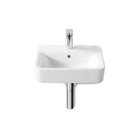 Roca Senso Square 450 x 440mm Wall-hung 1TH Basin - 32751T000 Large Image