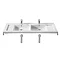 Roca Stratum 1300 x 500mm Double Wall-hung or vanity 2TH Basin - 327630000 Large Image