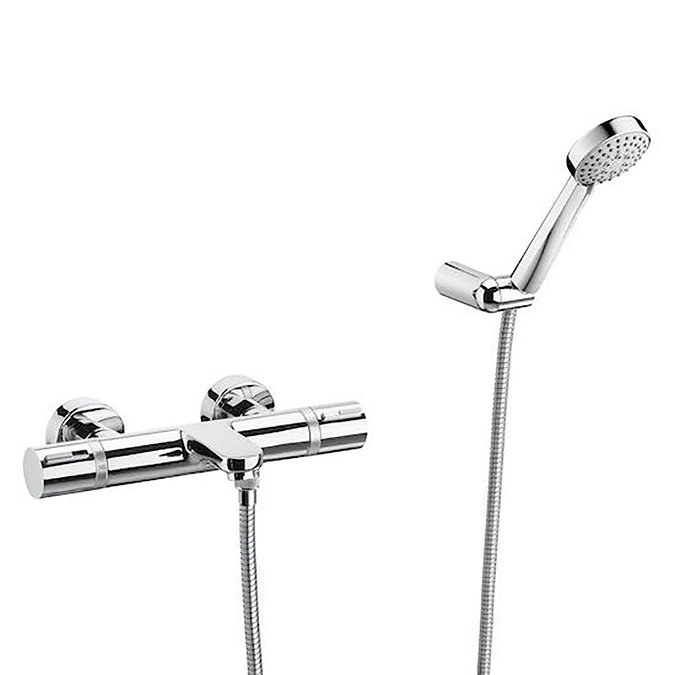 Roca T-1000 Wall Mounted Thermostatic Bath Shower Mixer + Kit Large Image