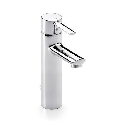 Roca Targa Chrome Extended Basin Mixer Tap with Pop-up Waste - 5A3460C00 Large Image