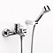 Roca Targa Chrome Wall Mounted Bath Shower Mixer & Kit - 5A0160C00 Large Image