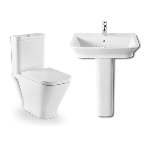 Roca The Gap 4 Piece Bathroom Suite 650mm Basin