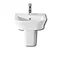 Roca - The Gap 450mm 1 tap hole cloakroom basin with semi pedestal Large Image