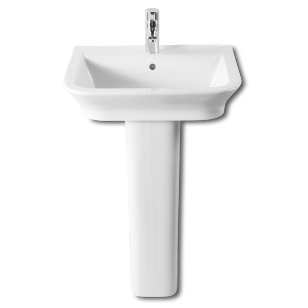Roca - The Gap 550mm 1 tap hole basin with full pedestal Large Image