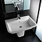 Roca - The Gap 550mm 1 tap hole basin with semi pedestal Profile Large Image