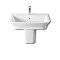 Roca - The Gap 550mm 1 tap hole basin with semi pedestal Large Image