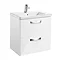 Roca The Gap 600m 2-Drawer Wall Hung Vanity Unit - Gloss White Large Image