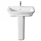 Roca - The Gap 650mm 1 tap hole basin with full pedestal Large Image