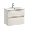 Roca The Gap Compact Nordic Ash 600mm Wall Hung 2-Drawer Vanity Unit