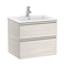 Roca The Gap Nordic Ash 600mm Wall Hung 2-Drawer Vanity Unit