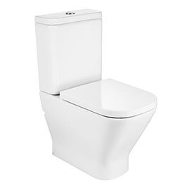 Roca The Gap Rimless Close Coupled Toilet + Compact Soft Close Seat Medium Image