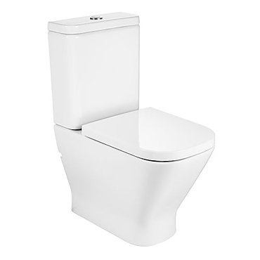 Roca The Gap Rimless Close Coupled Toilet + Compact Soft Close Seat  Profile Large Image