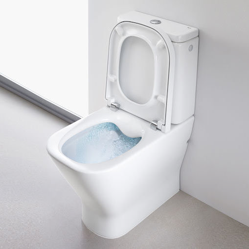Roca The Gap Rimless Close Coupled Toilet + Slim Soft Close Seat Standard Large Image