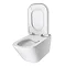 Roca The Gap Rimless Wall Hung Toilet + Compact Soft Close Seat  In Bathroom Large Image