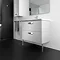 Roca - The Gap Unik Wall Hung 2 Drawer Vanity Unit with Basin W600 x D440mm - Matt White Standard Large Image