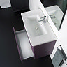 Roca - The Gap Unik Wall Hung 2 Drawer Vanity Unit with Basin W700 x D440mm - Matt Grape In Bathroom