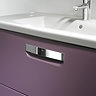 Roca - The Gap Unik Wall Hung 2 Drawer Vanity Unit with Basin W700 x D440mm - Matt Grape Profile Lar