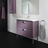Roca - The Gap Unik Wall Hung 2 Drawer Vanity Unit with Basin W700 x D440mm - Matt Grape Standard La