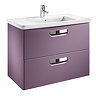 Roca - The Gap Unik Wall Hung 2 Drawer Vanity Unit with Basin W700 x D440mm - Matt Grape Large Image
