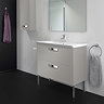 Roca - The Gap Unik Wall Hung 2 Drawer Vanity Unit with Basin W800 x D440mm - Matt Beige Standard Large Image