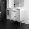 Roca - The Gap Unik Wall Hung 2 Drawer Vanity Unit with Basin W800 x D440mm - Matt White Standard Large Image