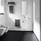 Roca - The Gap wall hung base unit with basin W400 x D320 - Matt White In Bathroom Large Image