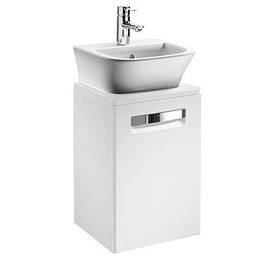 Roca - The Gap wall hung base unit with basin W400 x D320 - Matt White Profile Large Image