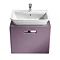 Roca - The Gap wall hung base unit with basin W555 x D470 - Matt Grape Profile Large Image