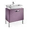 Roca - The Gap wall hung base unit with basin W555 x D470 - Matt Grape Feature Large Image