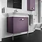 Roca - The Gap wall hung base unit with basin W555 x D470 - Matt Grape Standard Large Image