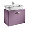 Roca - The Gap wall hung base unit with basin W555 x D470 - Matt Grape Large Image