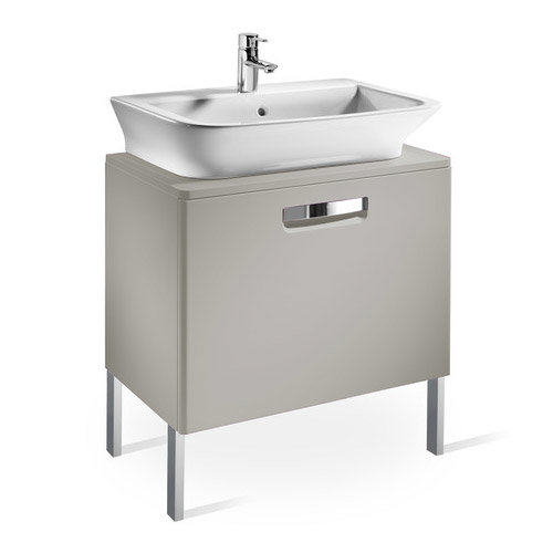 Roca - The Gap wall hung base unit with basin W555 x D470 - Matt Beige Feature Large Image