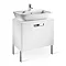Roca - The Gap wall hung base unit with basin W675 x D470 - Matt White Feature Large Image