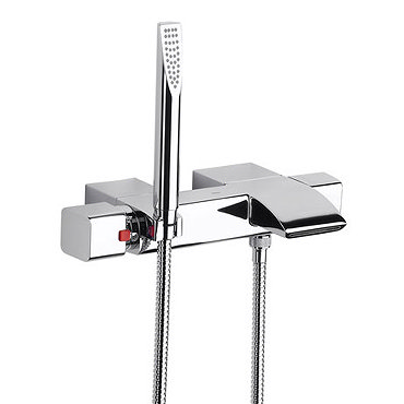 Roca Thesis Chrome Wall Mounted Thermostatic Bath Shower Mixer & Kit - 5A1150C00 Profile Large Image