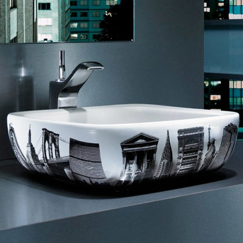 Roca - Urban New York Countertop Basin - 400 x 400mm - White - 32765U00U Feature Large Image