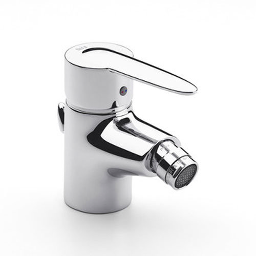 Roca Vectra Chrome Bidet Mixer with Pop-up Waste - 5A6061C00 Large Image