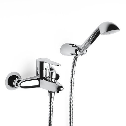 Roca Vectra Chrome Wall Mounted Bath Shower Mixer & Kit - 5A0161C02 Large Image