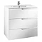 Roca Victoria-N 600m 3-Drawer Wall Hung Vanity Unit - Gloss White Large Image