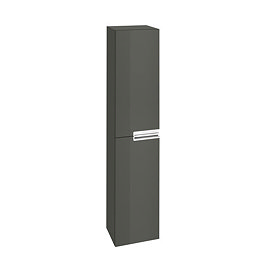 Roca - Victoria-N Reversible Wall Hung Column Unit W300 x D236mm - Gloss Anthracite Grey Large Image