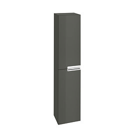 Roca - Victoria-N Reversible Wall Hung Column Unit W300 x D236mm - Gloss Anthracite Grey Large Image