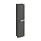 Roca - Victoria-N Reversible Wall Hung Column Unit W300 x D236mm - Gloss Anthracite Grey Large Image