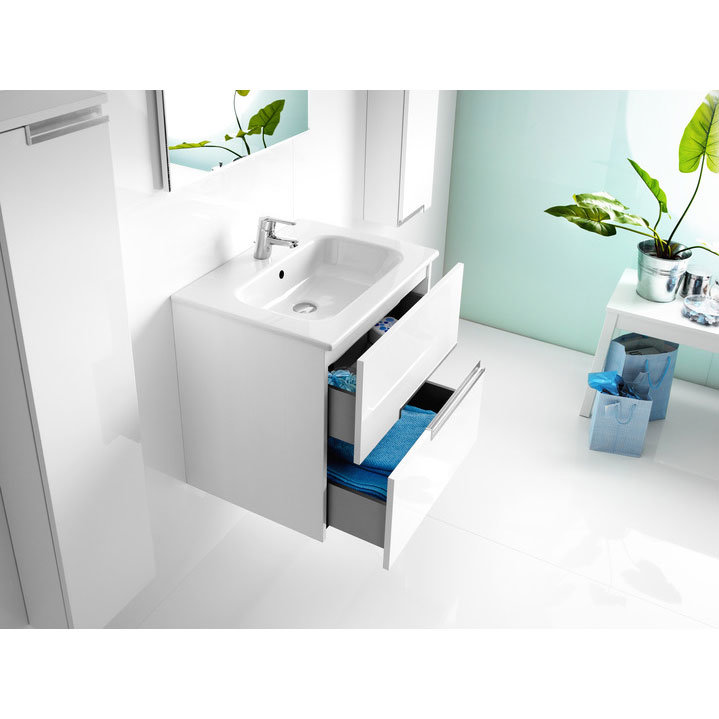 Roca - Victoria-N Unik 2 Drawer Vanity Unit with 600mm Basin - 4 x Colour Options Standard Large Ima