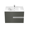Roca - Victoria-N Unik 2 Drawer Vanity Unit with 800mm Basin - 4 x Colour Options Standard Large Ima
