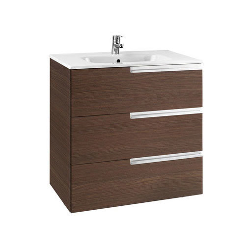 Roca - Victoria-N Unik 3 Drawer Vanity Unit with 800mm Basin - 4 x Colour Options Large Image