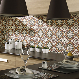 Rochefort Patterned Wall and Floor Tiles - 200 x 200mm