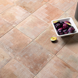 Rochelle Terracotta Matt Decor Wall and Floor Tiles 185 x 185mm