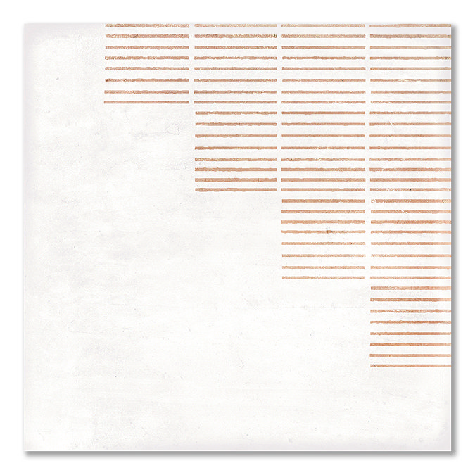 Rochelle White Gloss Decor Wall and Floor Tiles 185 x 185mm