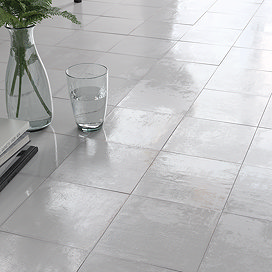 Rochelle White Gloss Wall and Floor Tiles 185 x 185mm