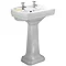 Rochester 2 Tap Hole 550 Basin and Pedestal Set Large Image