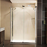 Roman Desire Frameless Sliding Shower Door with Side Panel Large Image